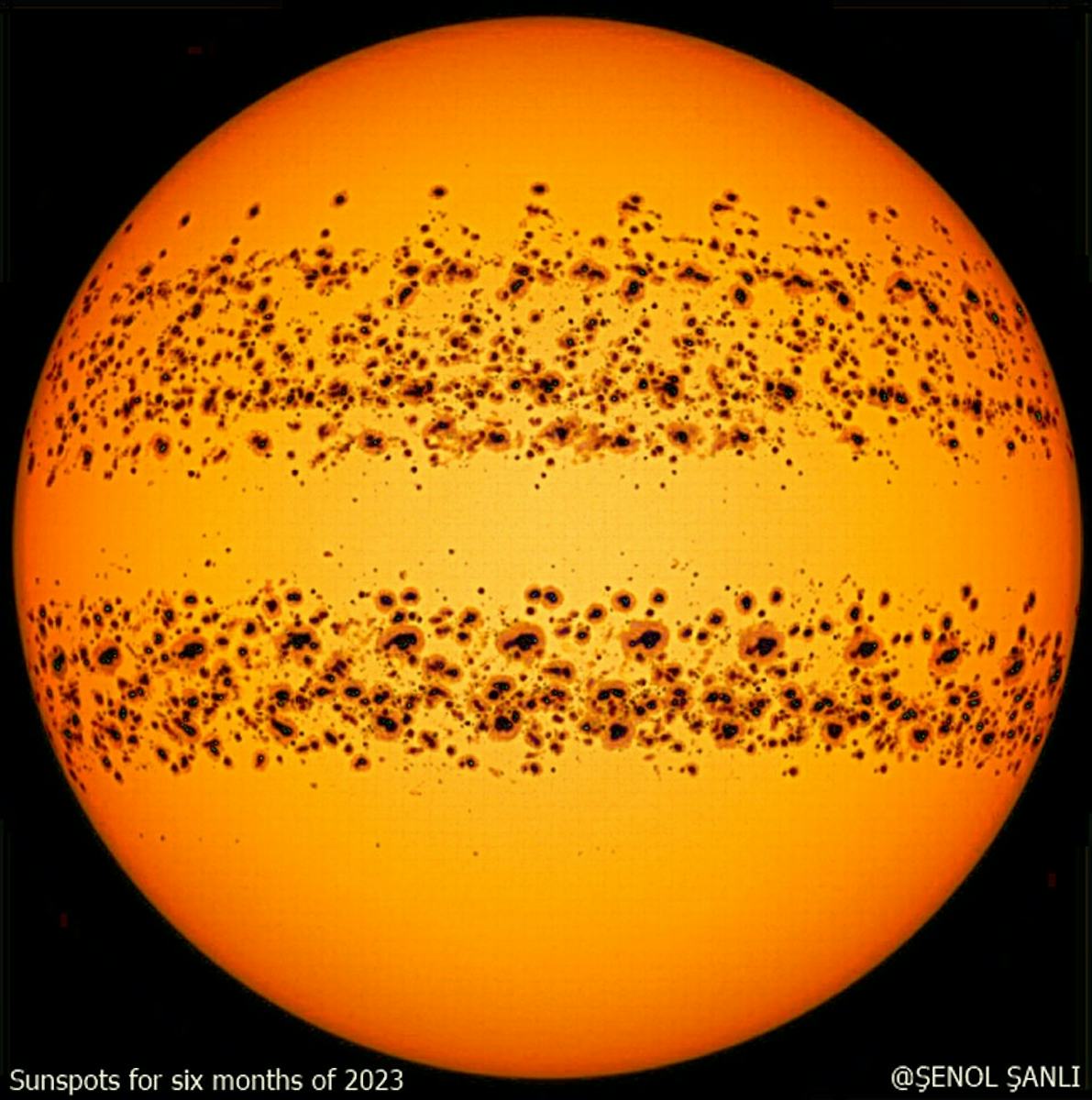 Sun Status Sunspots on an Active Sun
